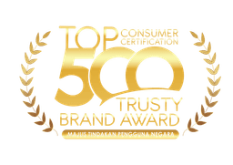 Top 500 Consumer Certification Trusty Brand Award logo