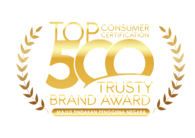 Top 500 Consumer Certification Trusty Brand Award logo